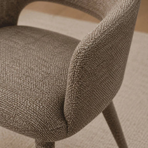 Morocco Taupe Fabric Upholstered Dining Chairs – Set of 4