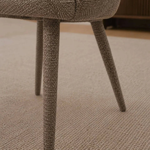 Morocco Taupe Fabric Upholstered Dining Chairs – Set of 4