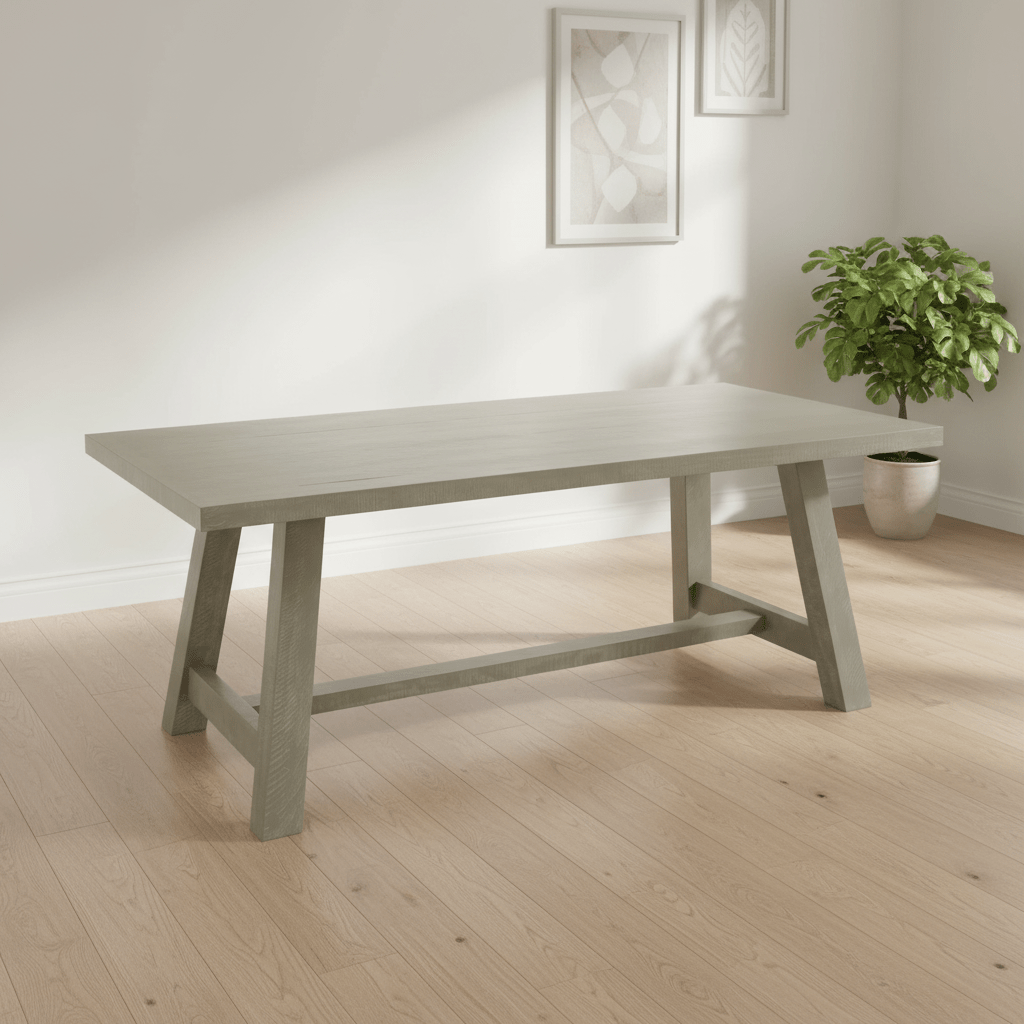 Whitby Soft Grey Wood Dining Table – 200cm