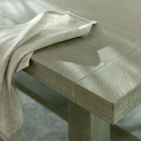 Whitby Soft Grey Wood Dining Table – 200cm - Pendle Village Furniture