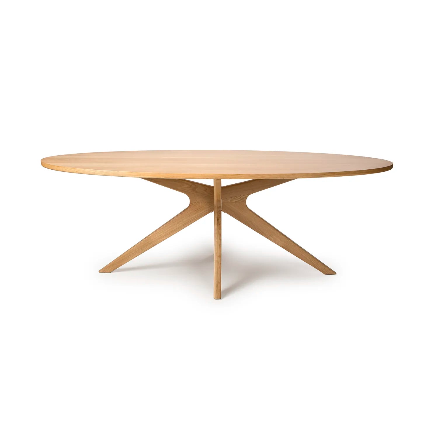 Armande Oval Oak Veneer Dining Table – 200cm - Pendle Village Furniture