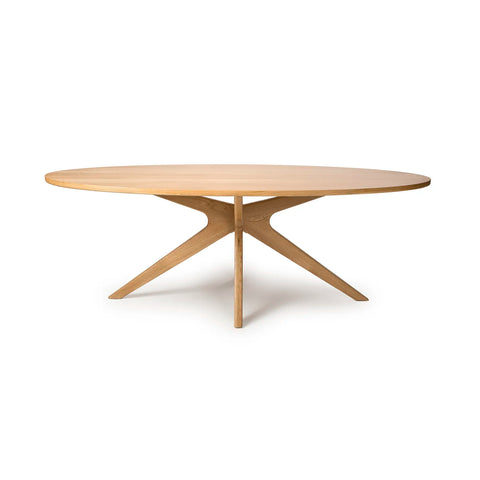 Armande Oval Oak Veneer Dining Table – 200cm - Pendle Village Furniture