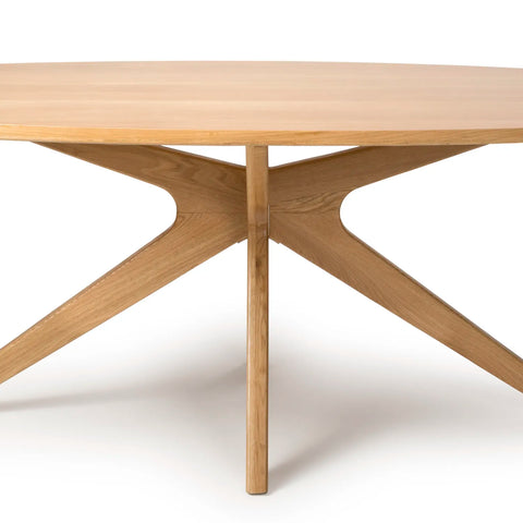 Armande Oval Oak Veneer Dining Table – 200cm - Pendle Village Furniture