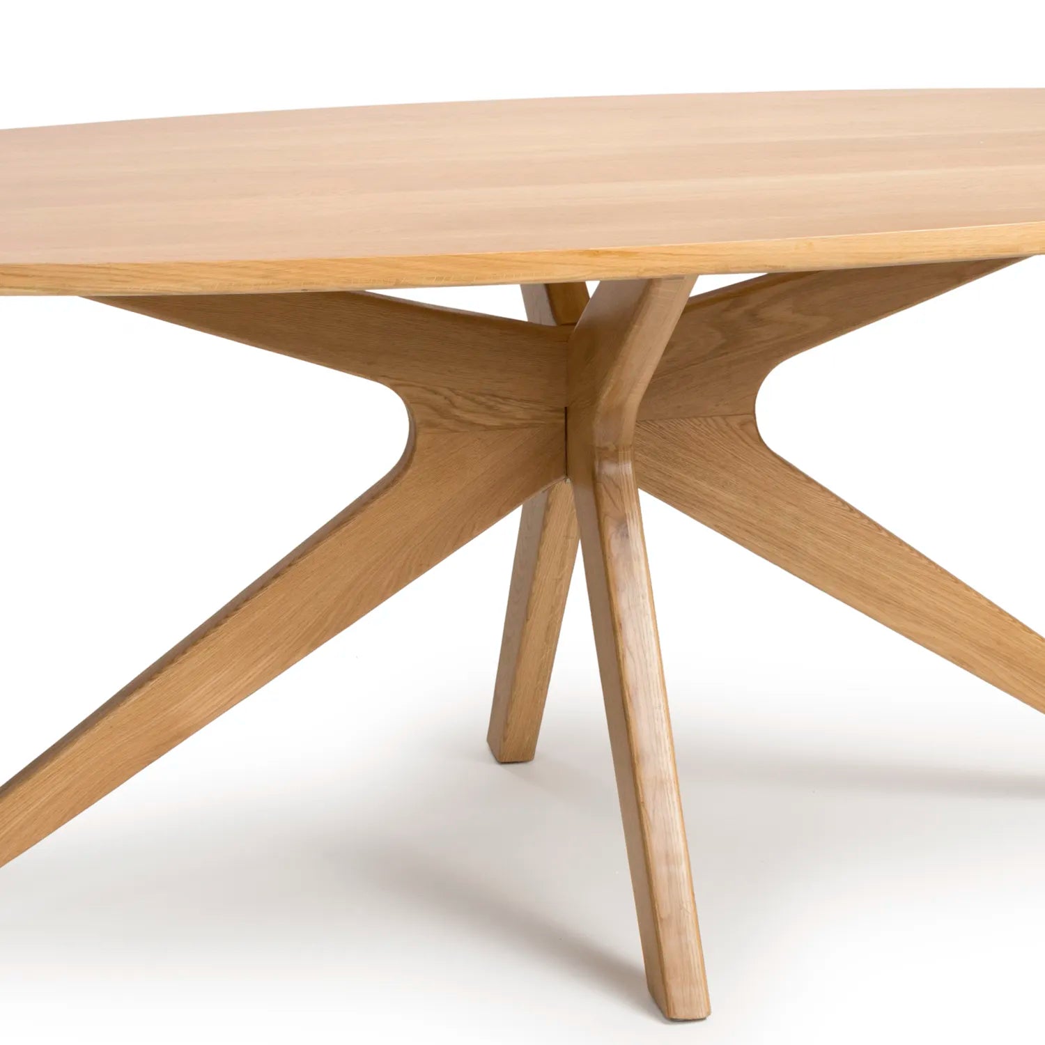 Armande Oval Oak Veneer Dining Table – 200cm - Pendle Village Furniture