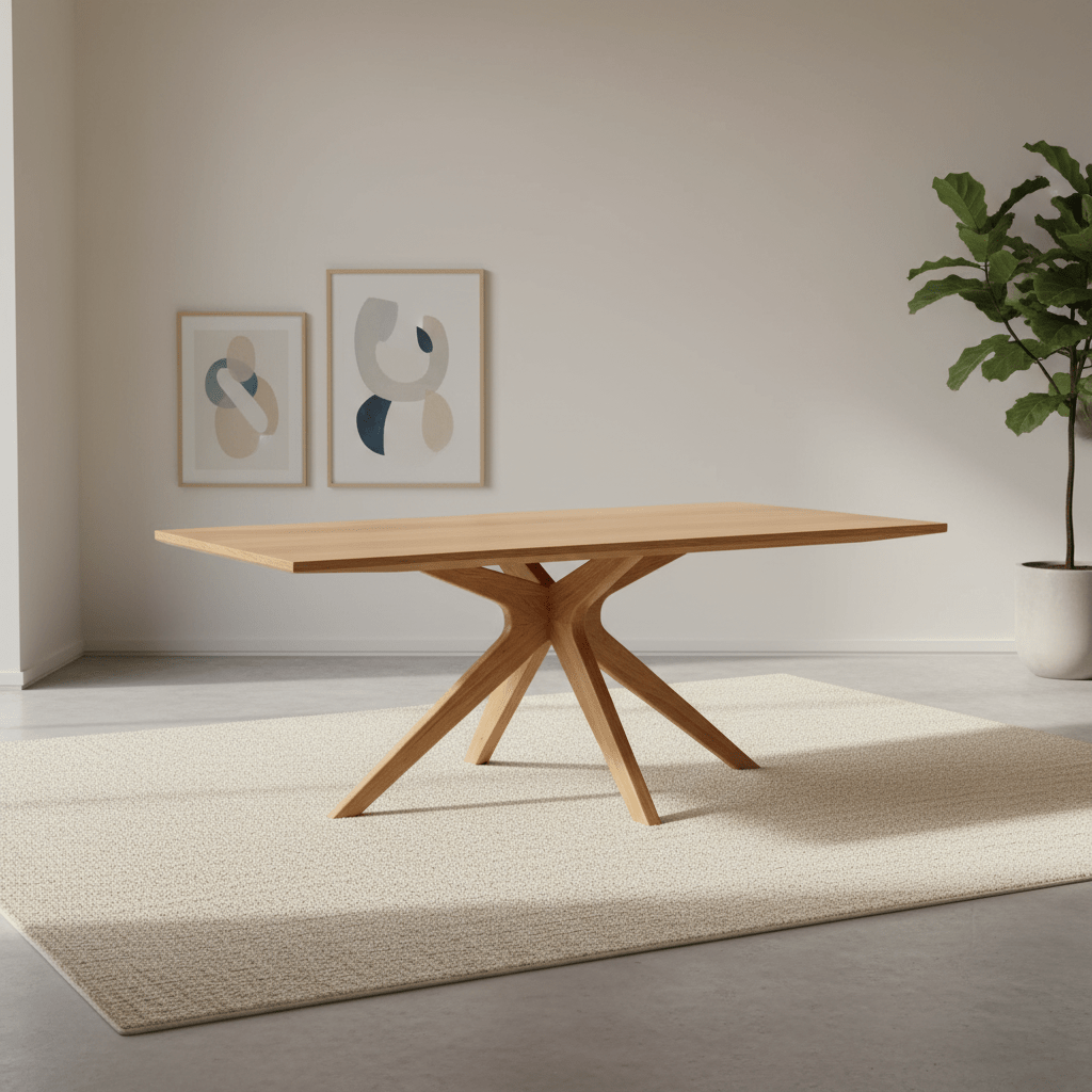 Armande Rectangular Oak Veneer Dining Table – 200cm