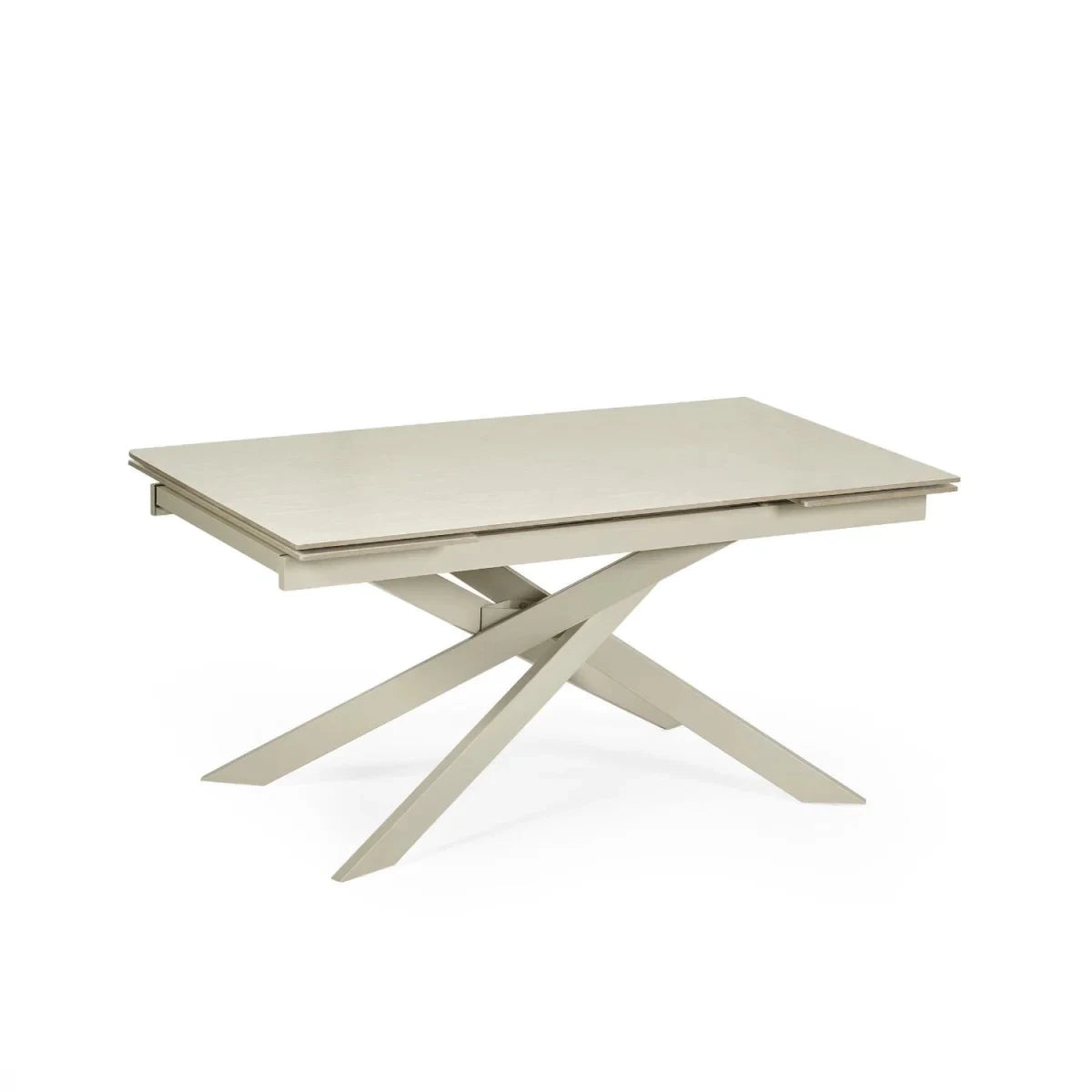 Hackney Cream Sintered Stone Ceramic Extending Dining Table