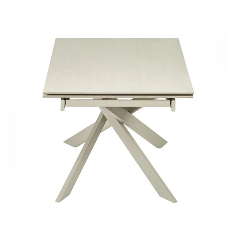 Hackney Cream Sintered Stone Ceramic Extending Dining Table