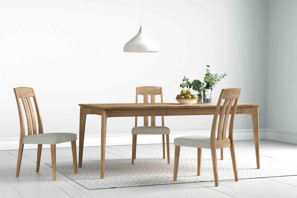 Solace 200cm Extending Natural Oak Dining Table - Pendle Village Furniture