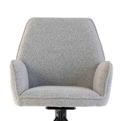 Hadley Light Grey Bouclé Fabric Swivel Dining Armchair – Set of 4 - Pendle Village Furniture