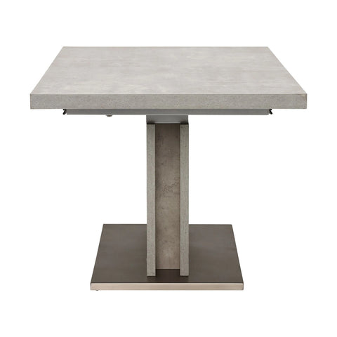 Halmstad Concrete Effect Extending Dining Table – Side view
