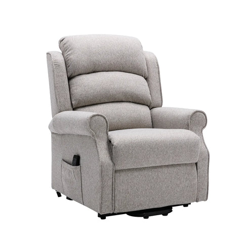 Hampshire Linen Fabric Dual Motor Riser Recliner Chair - Pendle Village Furniture