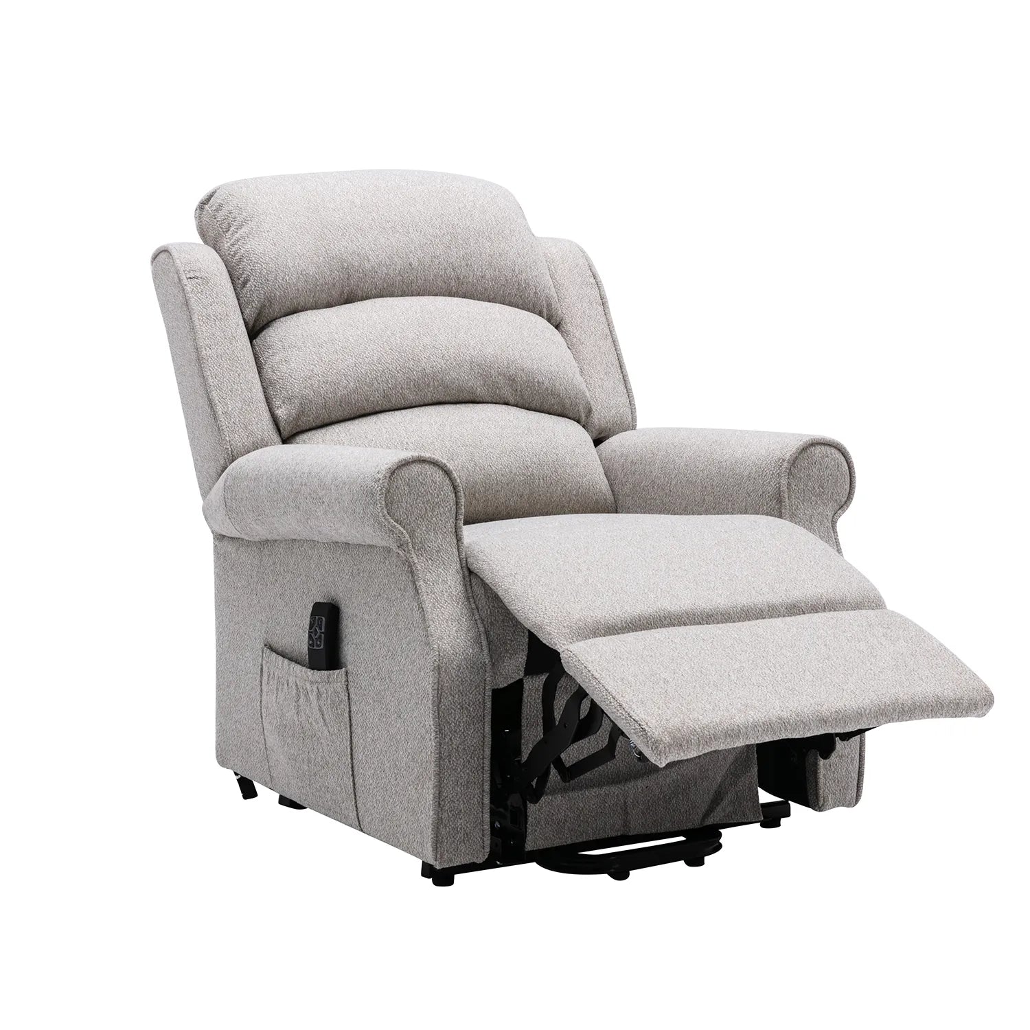 Hampshire Linen Fabric Dual Motor Riser Recliner Chair - Pendle Village Furniture
