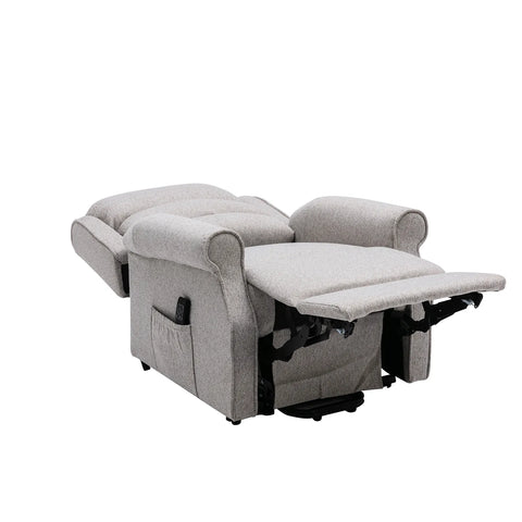 Hampshire Linen Fabric Dual Motor Riser Recliner Chair - Pendle Village Furniture