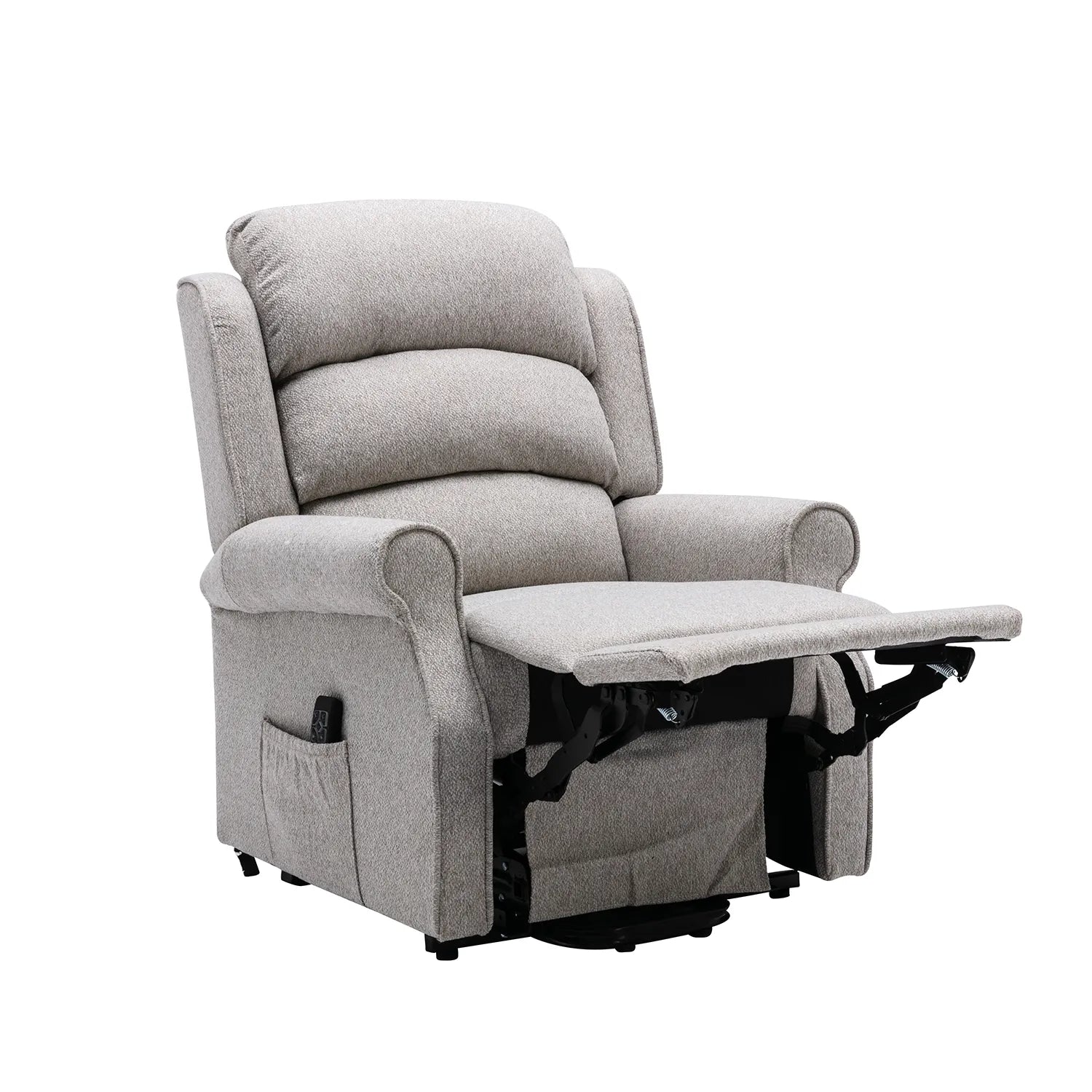 Hampshire Linen Fabric Dual Motor Riser Recliner Chair - Pendle Village Furniture