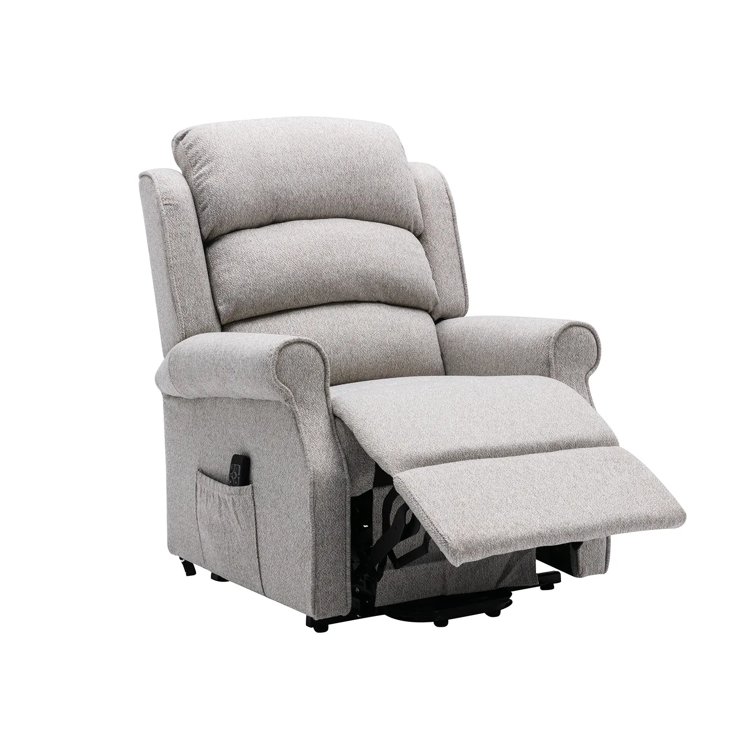 Hampshire Linen Fabric Dual Motor Riser Recliner Chair - Pendle Village Furniture