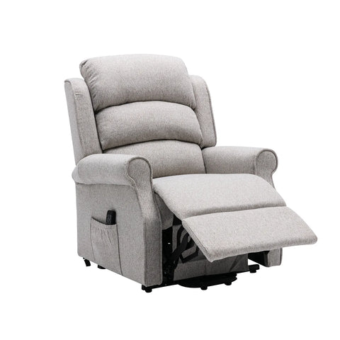 Hampshire Linen Fabric Dual Motor Riser Recliner Chair - Pendle Village Furniture