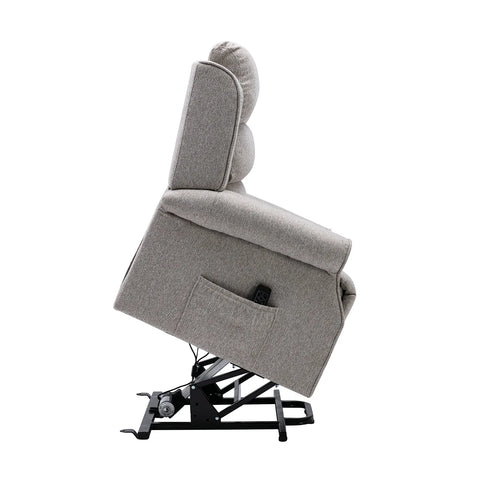 Hampshire Linen Fabric Dual Motor Riser Recliner Chair - Pendle Village Furniture