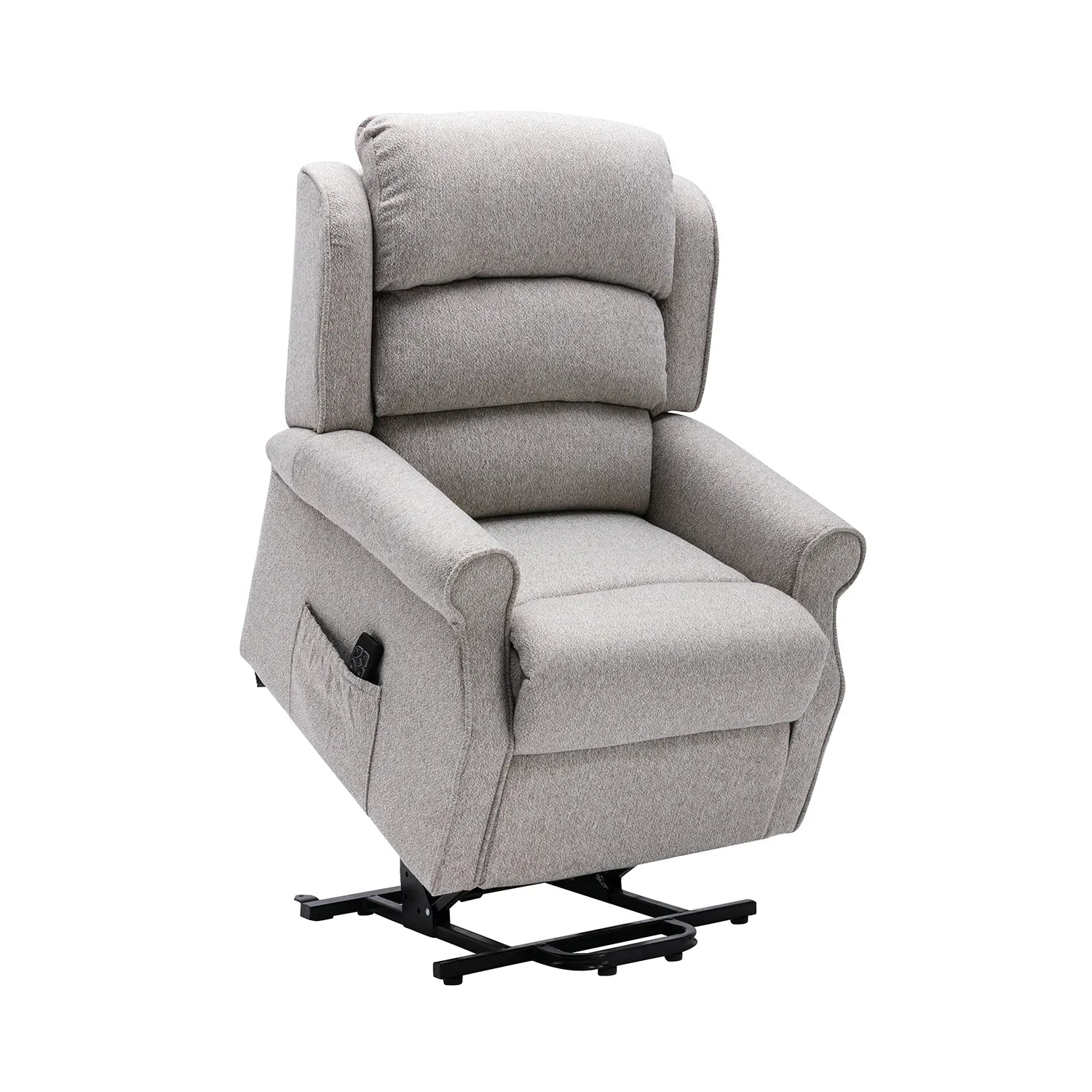 Hampshire Linen Fabric Dual Motor Riser Recliner Chair - Pendle Village Furniture