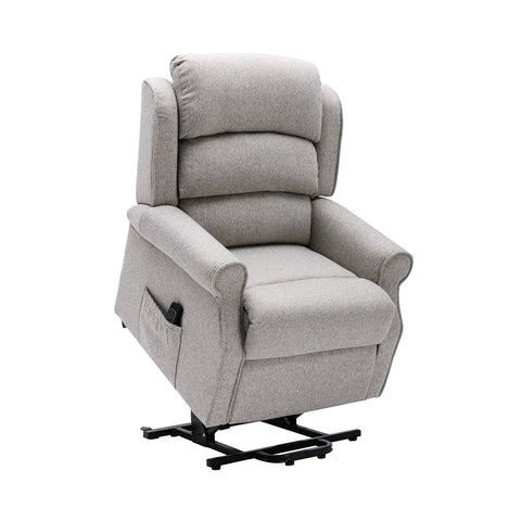 Hampshire Linen Fabric Dual Motor Riser Recliner Chair - Pendle Village Furniture