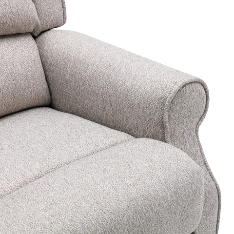Hampshire Linen Fabric Dual Motor Riser Recliner Chair - Pendle Village Furniture