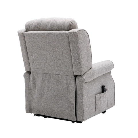 Hampshire Linen Fabric Dual Motor Riser Recliner Chair - Pendle Village Furniture
