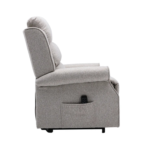 Hampshire Linen Fabric Dual Motor Riser Recliner Chair - Pendle Village Furniture