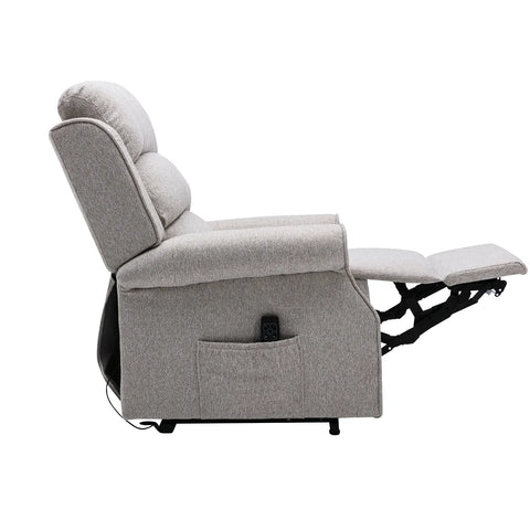 Hampshire Linen Fabric Dual Motor Riser Recliner Chair - Pendle Village Furniture
