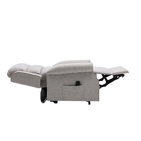 Hampshire Linen Fabric Dual Motor Riser Recliner Chair - Pendle Village Furniture