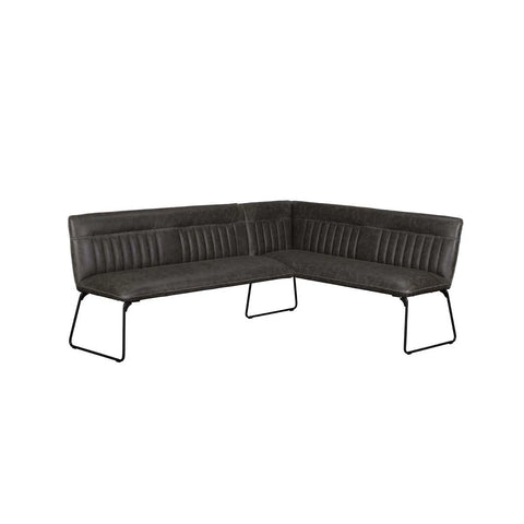 Harper Dark Grey Mottled PU Corner Dining Bench