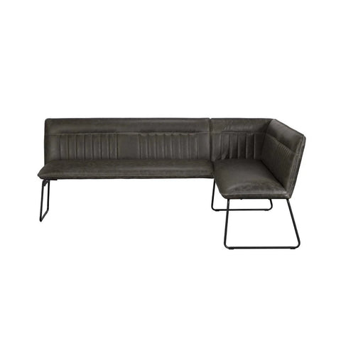 Harper Dark Grey Mottled PU Corner Dining Bench