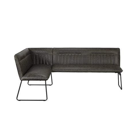 Harper Dark Grey Mottled PU Corner Dining Bench