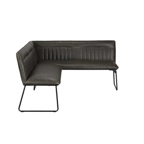 Harper Dark Grey Mottled PU Corner Dining Bench