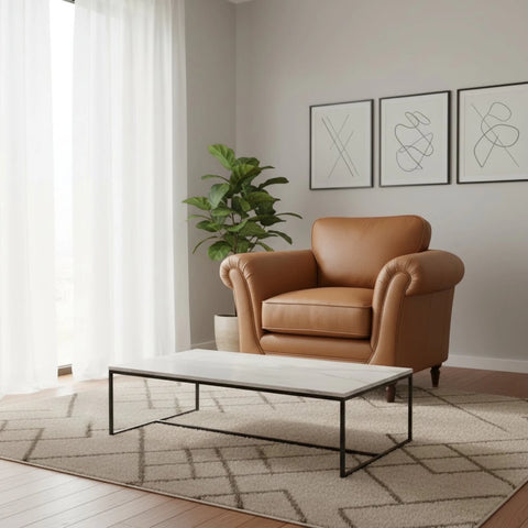 Comfortable armchair with anti-sag support and elegant finish.