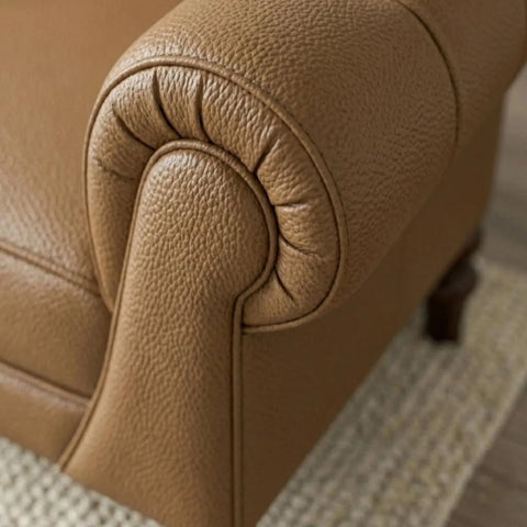 Durable leather surface with modern and timeless style.