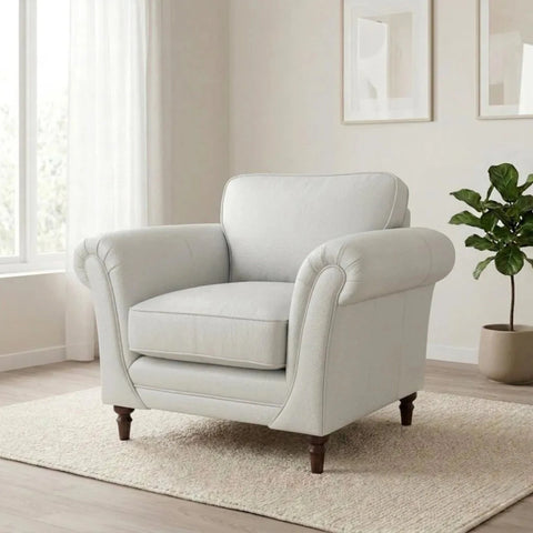 Stylish single chair with deep cushioning and durable frame.