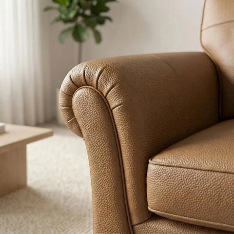 Soft-touch leather upholstery with refined appearance.