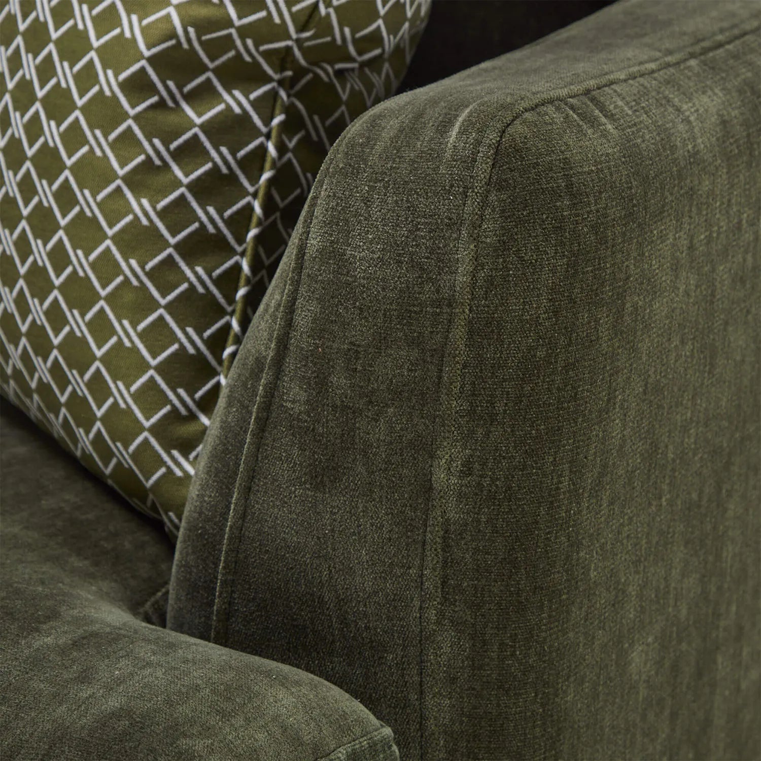 Harrison Conifer Green Fabric Right Hand Chaise Sofa