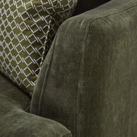 Harrison Conifer Green Fabric Right Hand Chaise Sofa