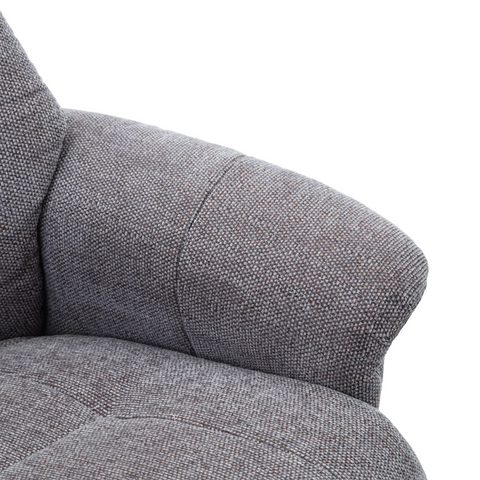 Bigelow Fabric Swivel Recliner Chair with Footstool - Pendle Village Furniture