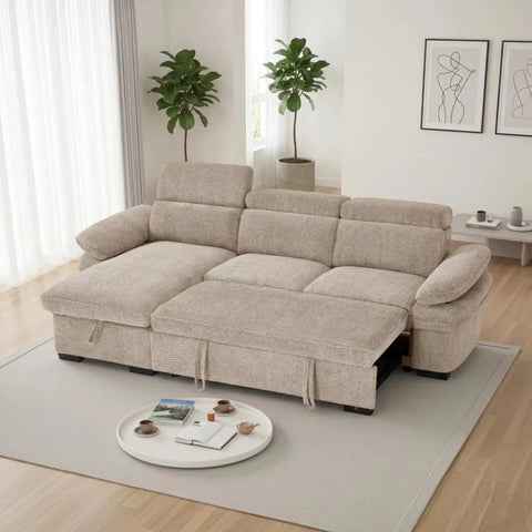 Easy-to-use sofa bed mechanism with spacious sleeping area.