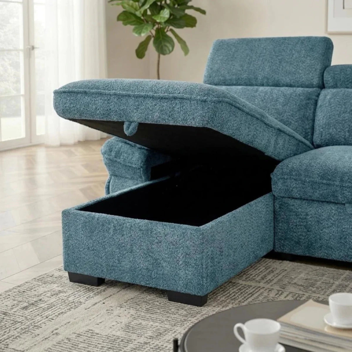 Integrated storage feature for added functionality.