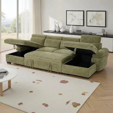 Elegant U-shape corner sofa ideal for modern living rooms.
