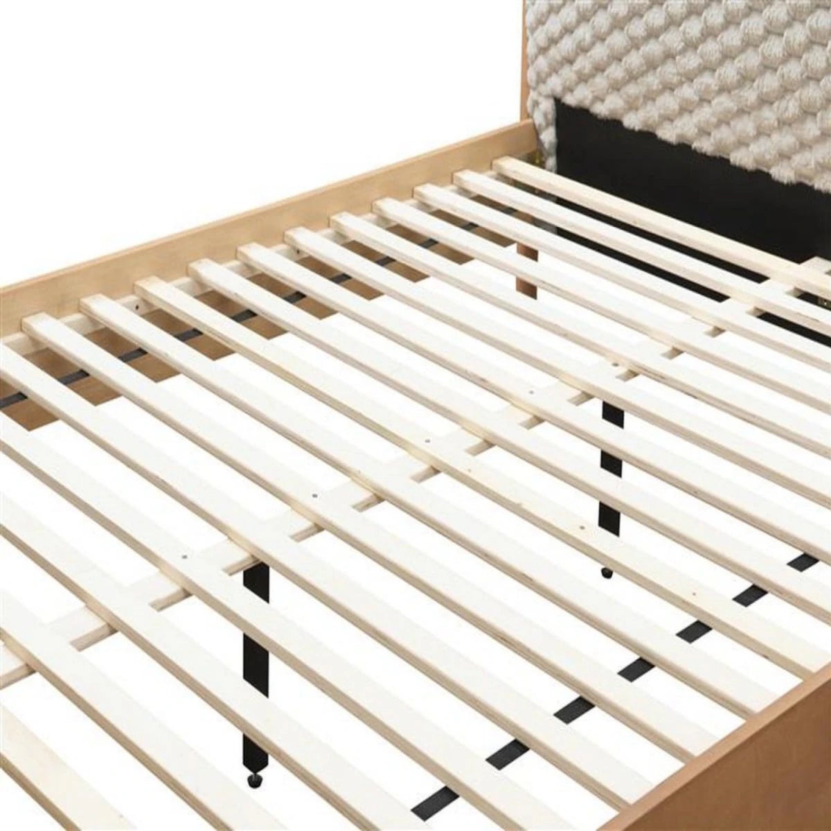 Solid wooden structure providing strength stability and support.