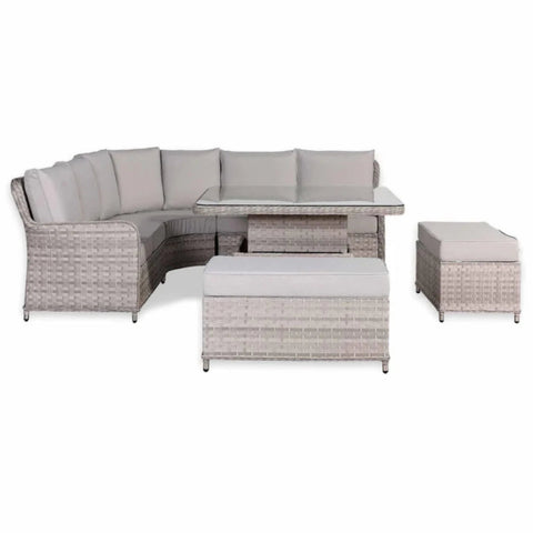 Comfortable corner sofa with deep cushioned seating.