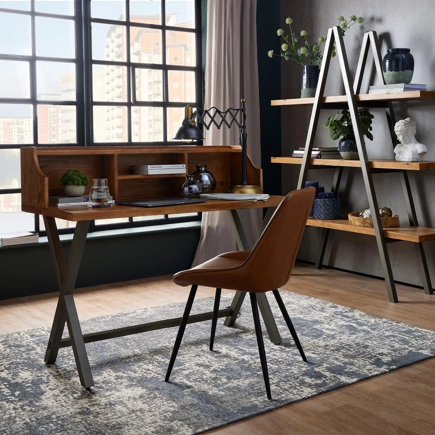 Walker Tan Faux Leather Dining Chairs – Set of 4 - Pendle Village Furniture