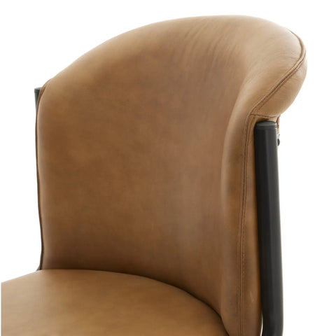 Alton Caramel Full - Grain Leather Dining Chair - Set of 2 - Pendle Village Furniture