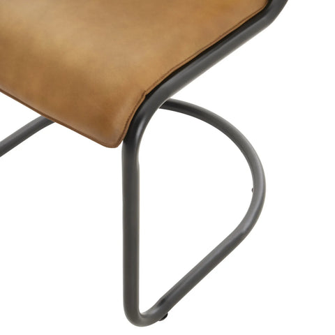 Alton Caramel Full - Grain Leather Dining Chair - Set of 2 - Pendle Village Furniture