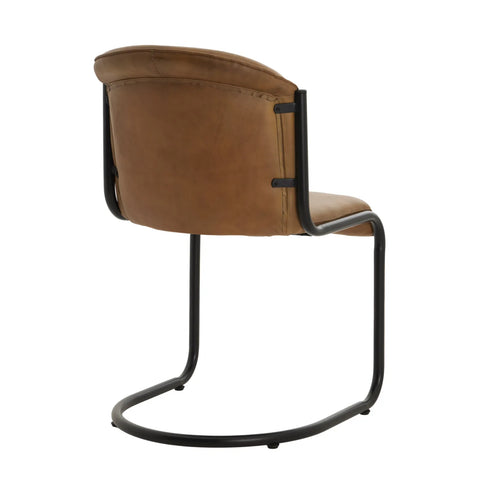 Alton Caramel Full - Grain Leather Dining Chair - Set of 2 - Pendle Village Furniture