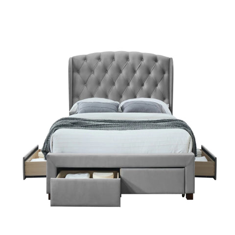 Strong bed frame built for long lasting durability.