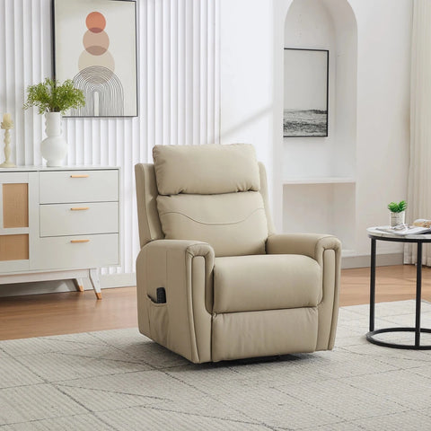 Hudson Stone Leather Dual Motor Riser Recliner with USB